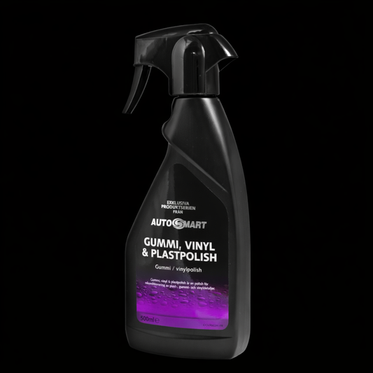 Behandlingsmedel för gummi, vinyl och plast i bilinteriör