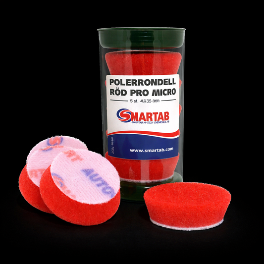 Röd Pro Micro konad polerrondell 45/35 mm för mikrodetaljer