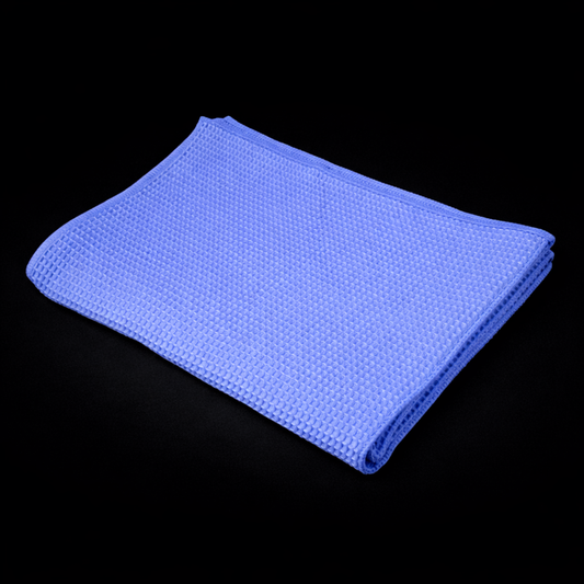 Våfflad mikrofiberduk för effektiv torkning av bil